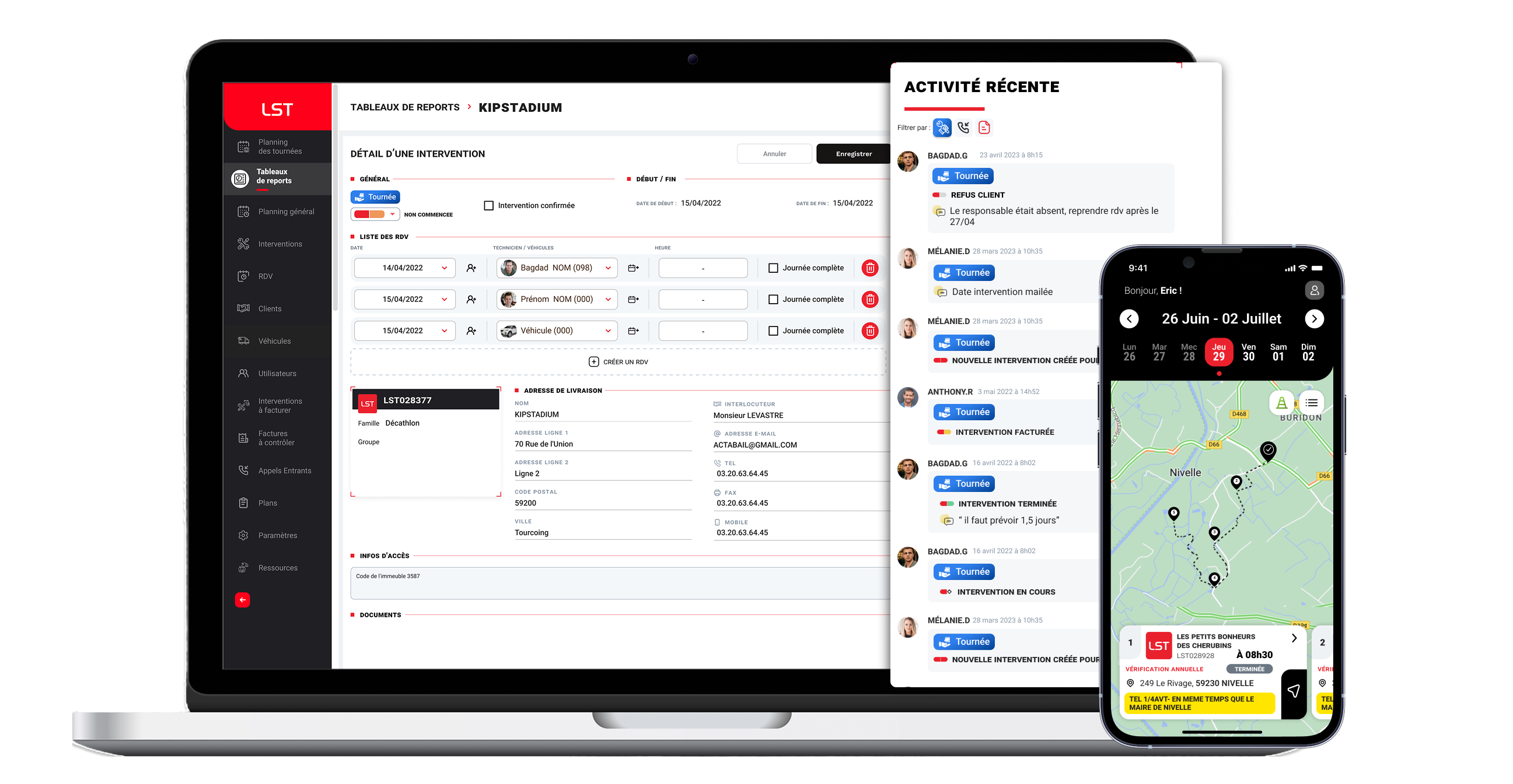 Application gestion de planning